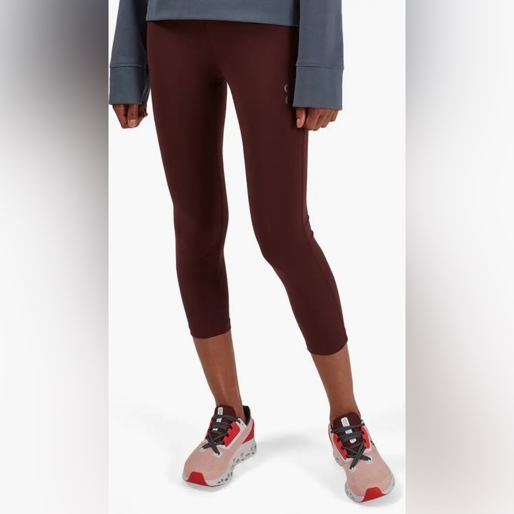 On Running XS Women's Active Tights Mulberry Maroon Leggings